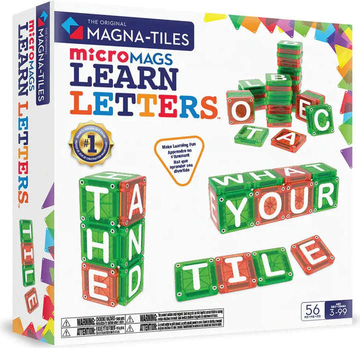 Magna Tiles microMAGS LEARN Letters