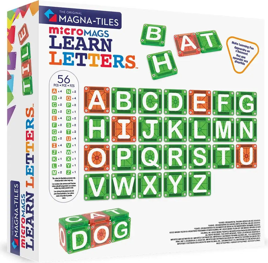 Magna Tiles microMAGS LEARN Letters