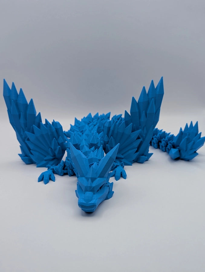 Large Winged Articulated Crystal Dragon Any Color
