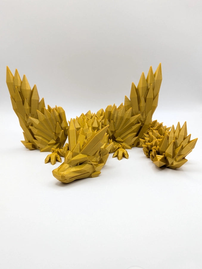 Large Winged Articulated Crystal Dragon Any Color