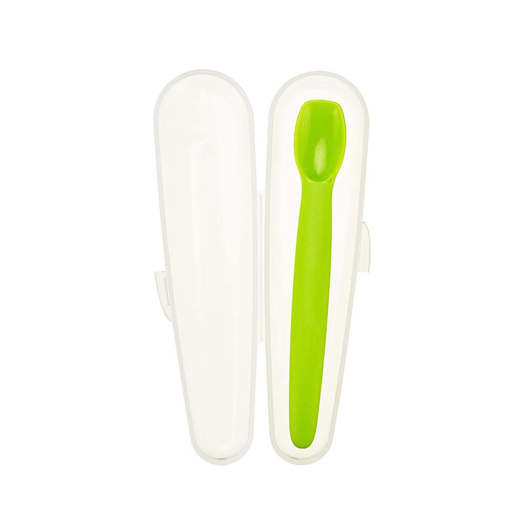 Baby Spoon Green Silicone
