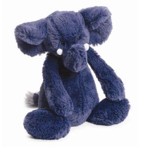 Bashful Blue Elephant Medium 12"