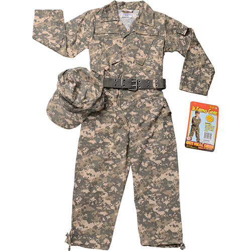 Jr. Camouflage Suit with Cap Belt, Size 2/ 3