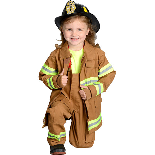 Jr. Fire Fighter Suit, Size 2/ 3 (tan)