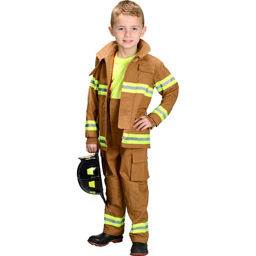 Jr. Fire Fighter Suit, Size 2/ 3 (tan)