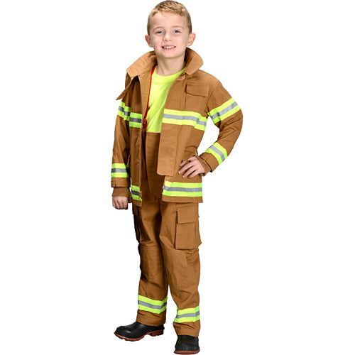 Jr. Fire Fighter Suit, Size 8/ 10 (tan)