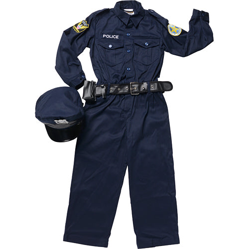 Jr. Police Officer Suit w/Cap & Belt, size 2/3