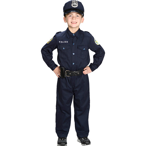 Jr. Police Officer Suit w/Cap & Belt, size 2/3