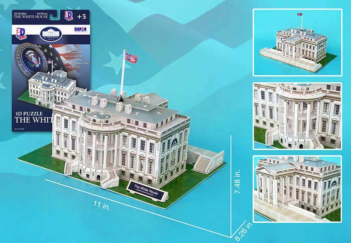 White House 3D Puzzle 64 Pieces