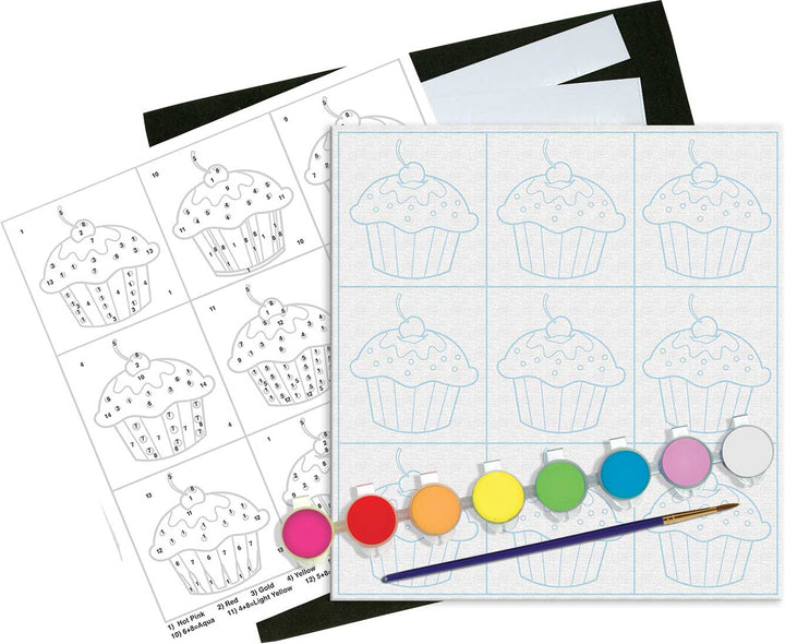 Paint By Number Cupcake Pop-Art