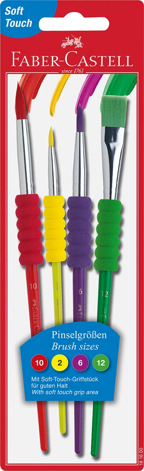 4 Pack Soft Grip Brushes (formerly 181600)