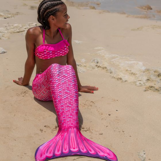 MALIBU PINK Mermaid Tail Size 12 w/ Monofin Pro