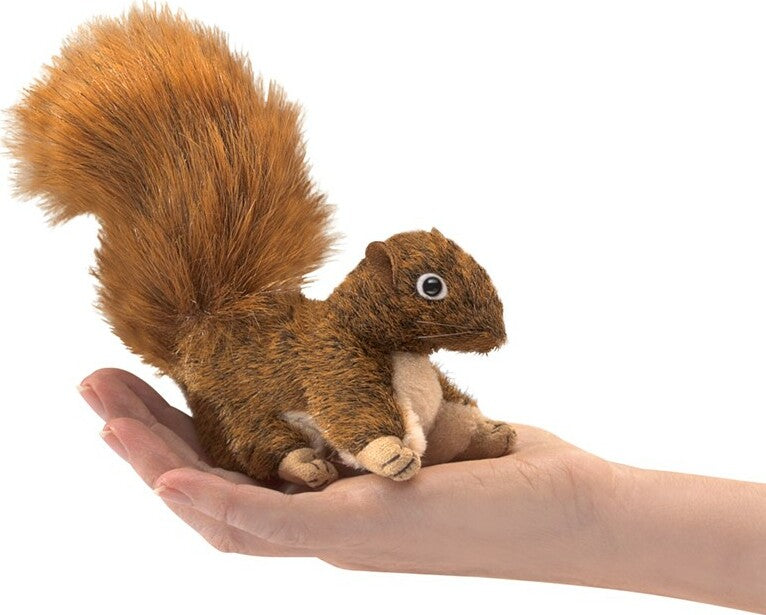 Mini Squirrel Red Finger Puppet