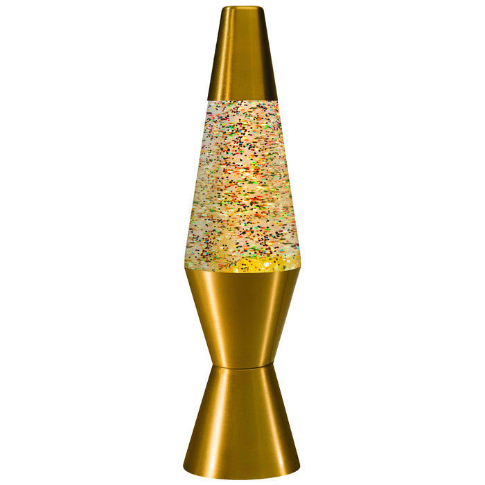 11.5" Glitter Lava Lamp Gold
