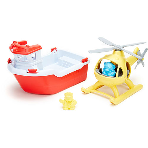 Rescue Boat with Helicopter