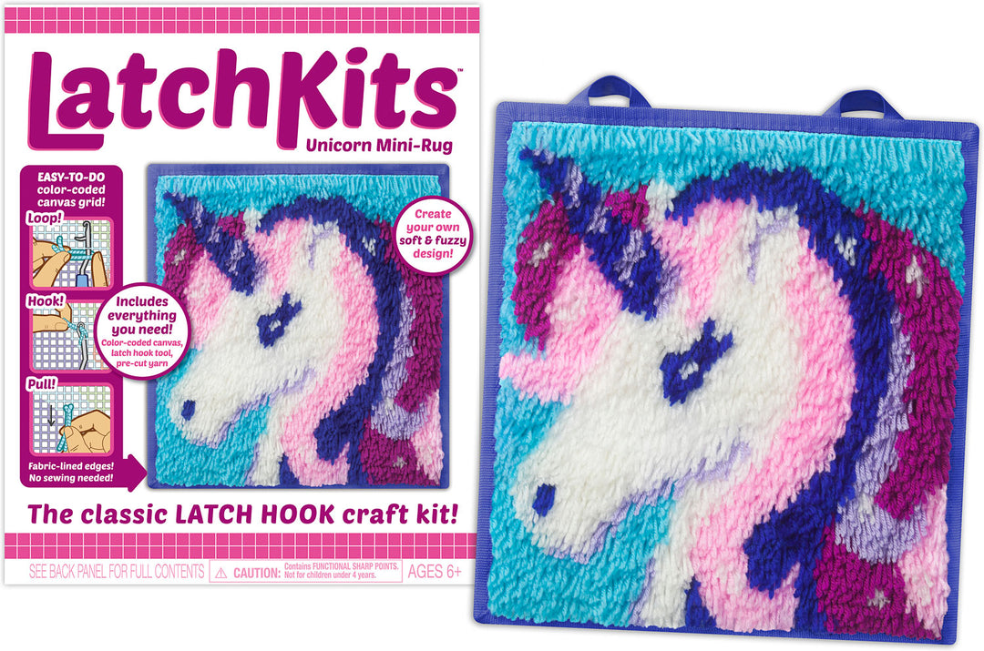 LatchKits Unicorn Mini-Rug Craft Kit