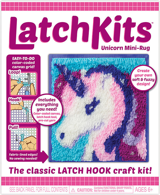 LatchKits Unicorn Mini-Rug Craft Kit