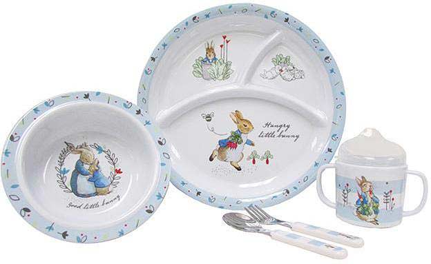 Peter Rabbit 5-Piece Melamine Dish Set