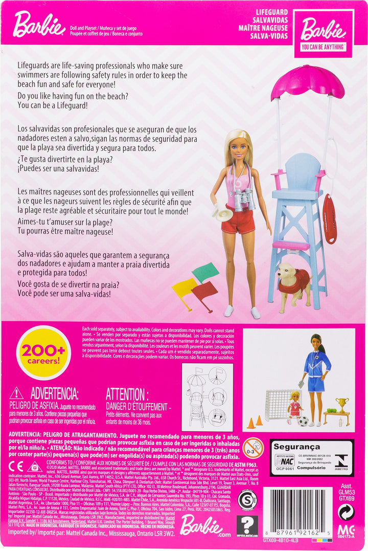 Barbie Lifeguard Doll And Playset