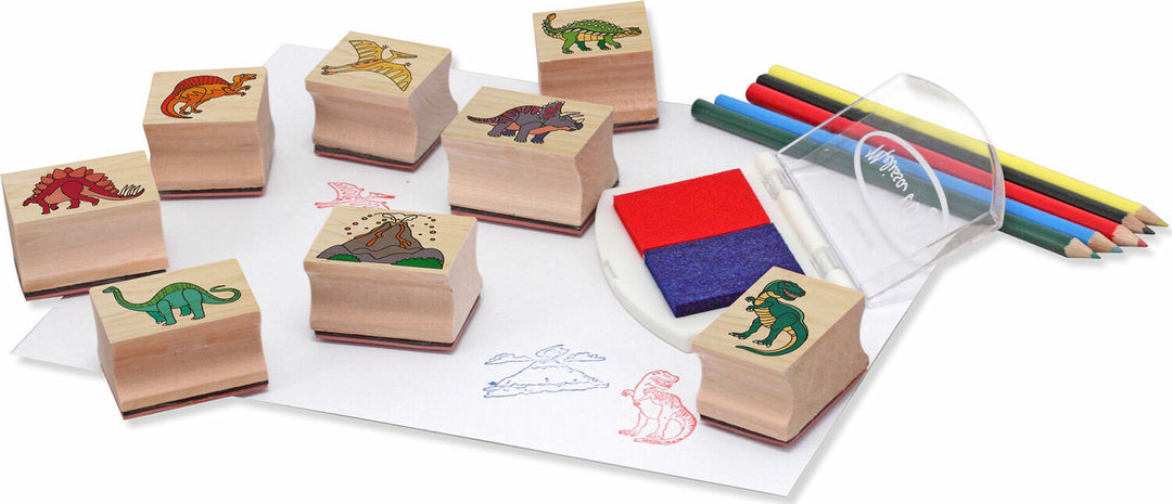 Wooden Stamp Set - Dinosaurs