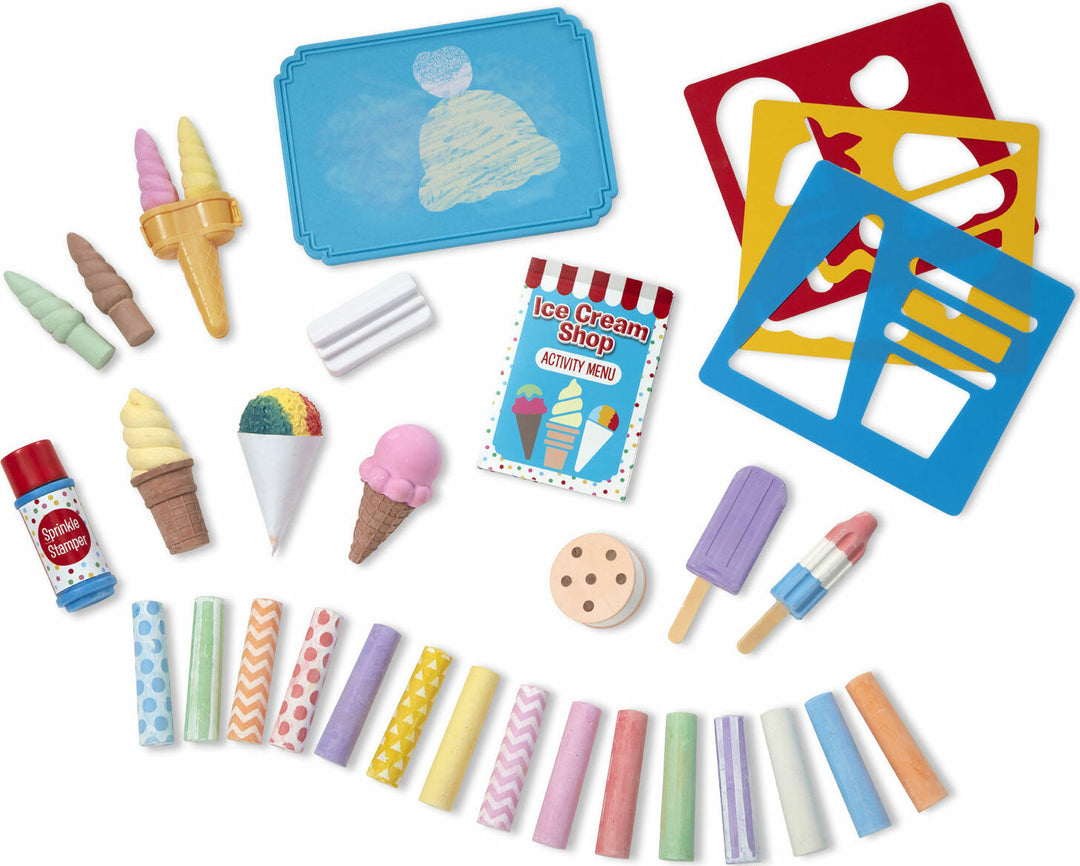 Ice Cream Shop Chalk Play Set