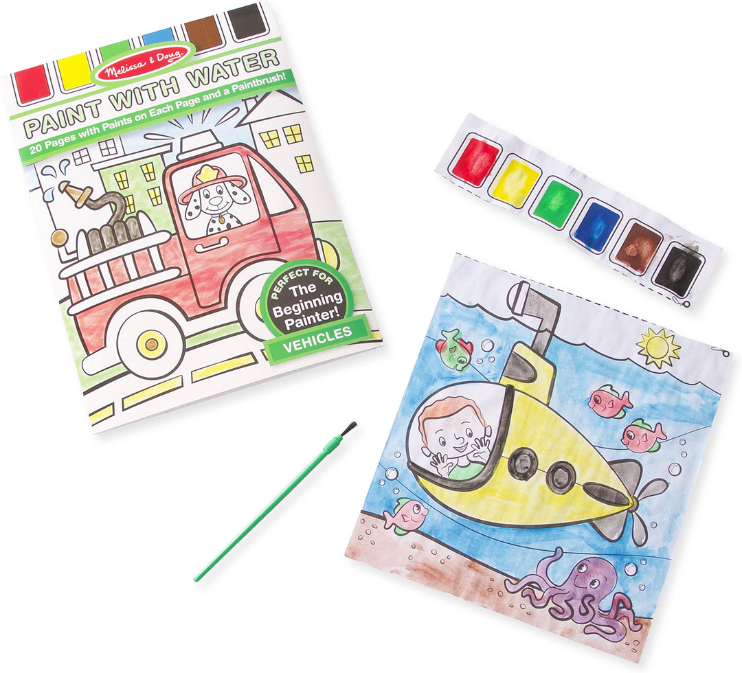 Vehicles Paint with Water Kids' Art Pad – Stevenson's Toys & Games