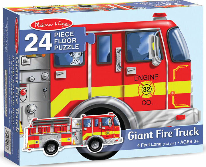 Giant Fire Truck Floor Puzzle - 24 Pieces