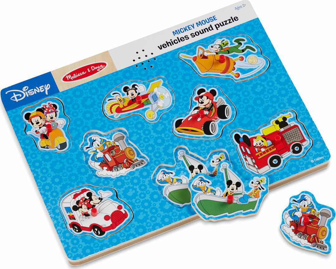 Mickey Mouse & Friends Vehicles Wooden Sound Puzzle