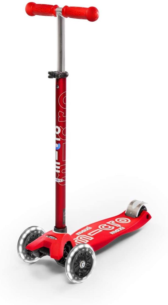 Maxi Micro Deluxe LED Scooter Red