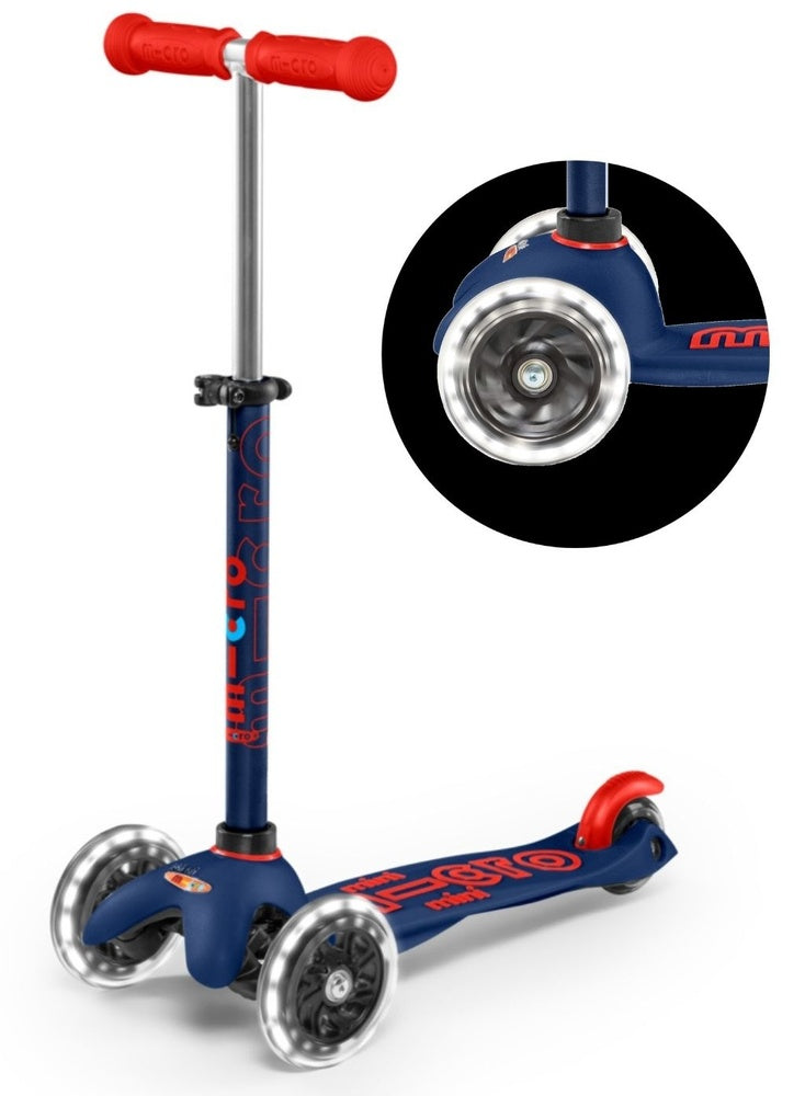Mini Micro Deluxe LED Scooter Navy Blue