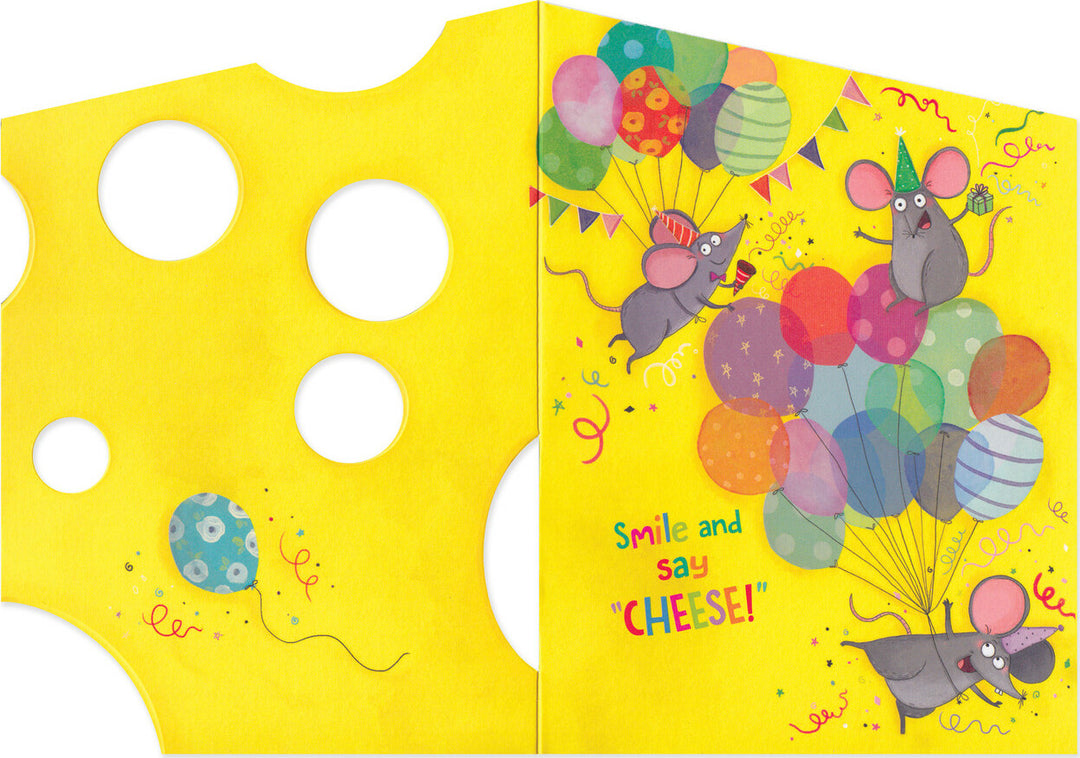 Swiss Cheese Mouse Die-Cut Card