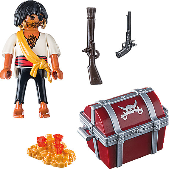 Pirate with Treasure Chest