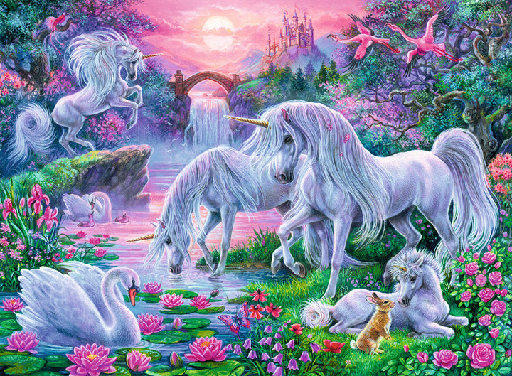 Unicorns In the Sunset Glow 150 PC Puzzle