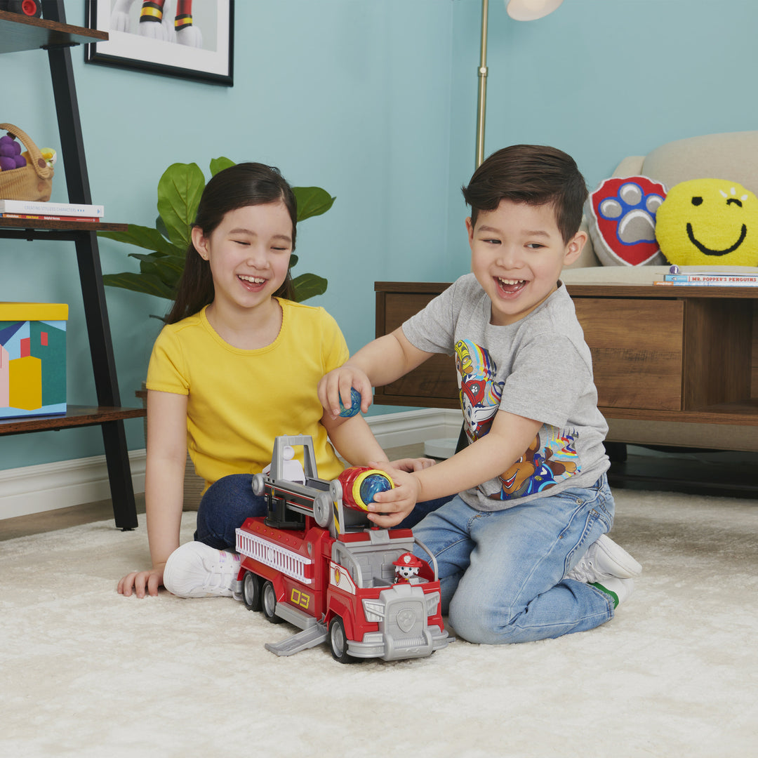 PAW Patrol Marshall’s Transforming Movie City Fire Truck with Extending Ladder