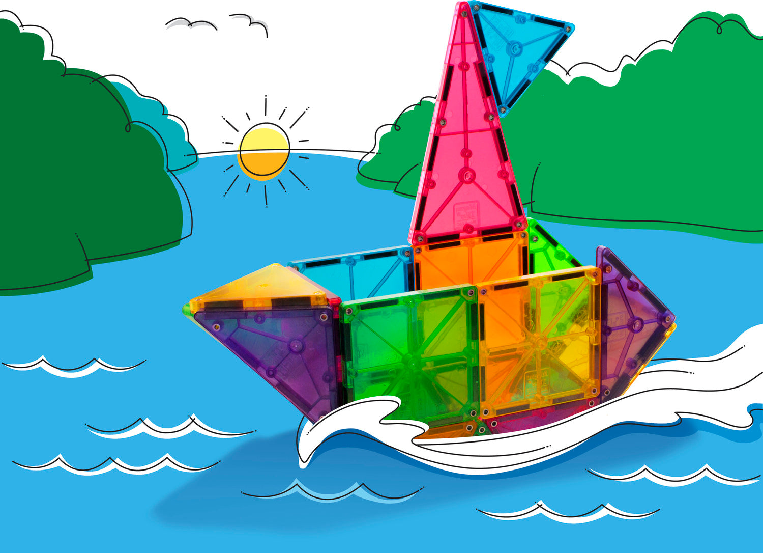 Magna-Tiles Clear Colors 32 Piece Set – Stevenson's Toys & Games